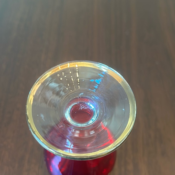 Red and Gold Vase Vintage - Picture 3 of 3